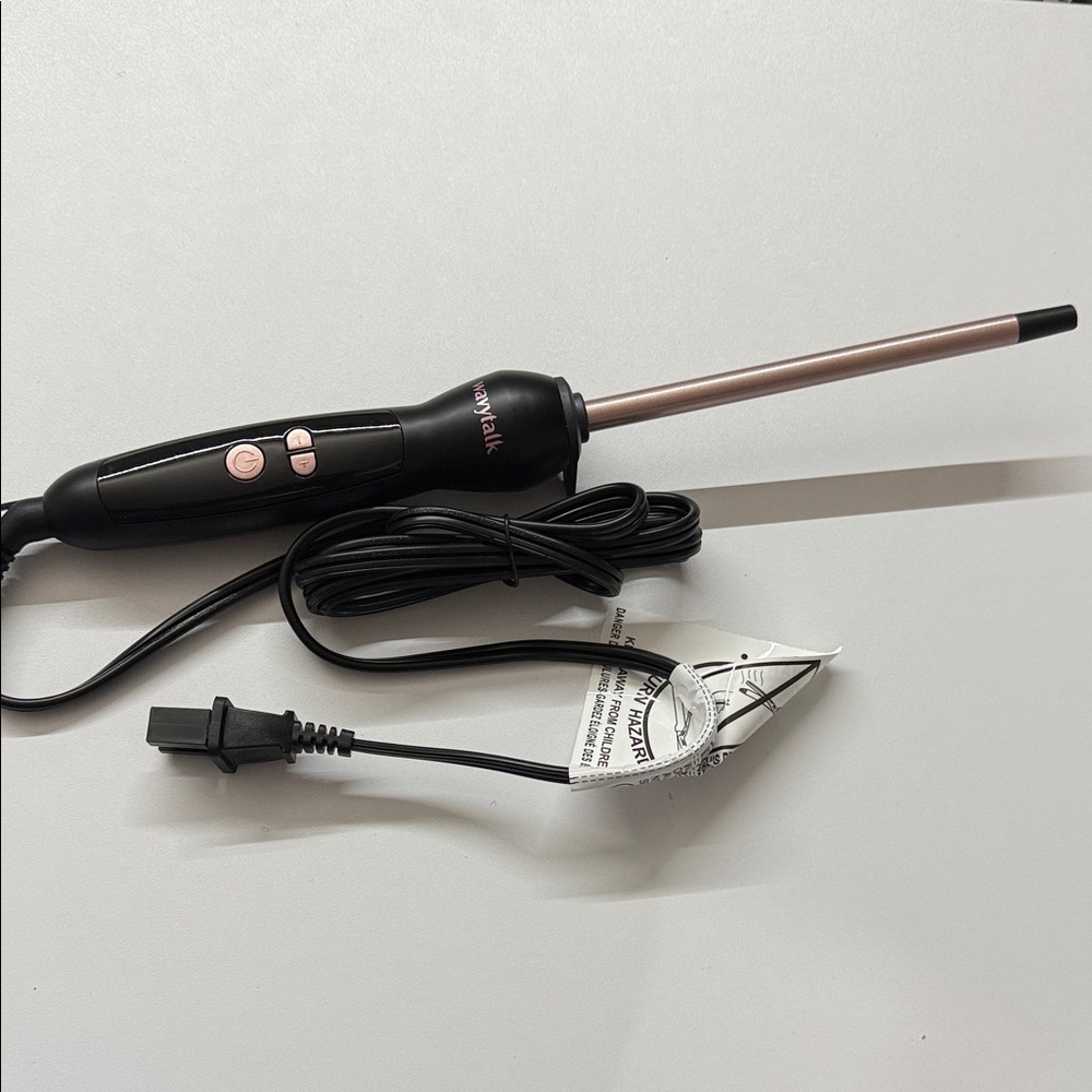 Black and Rose gold Curling Wand 3/8